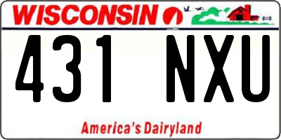 WI license plate 431NXU