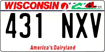 WI license plate 431NXV