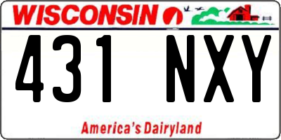 WI license plate 431NXY