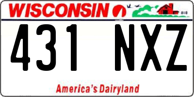 WI license plate 431NXZ