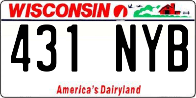 WI license plate 431NYB