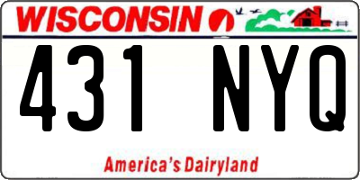 WI license plate 431NYQ