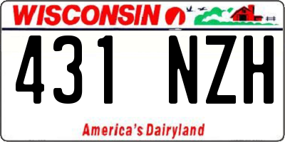 WI license plate 431NZH