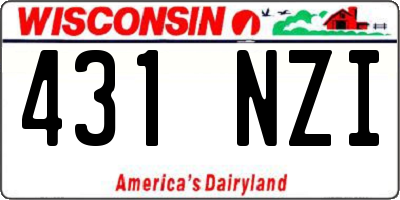 WI license plate 431NZI