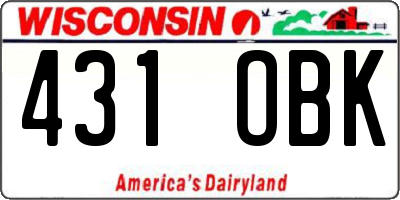 WI license plate 431OBK