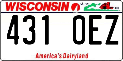 WI license plate 431OEZ