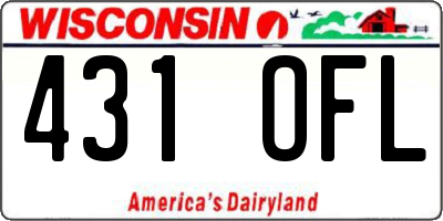 WI license plate 431OFL