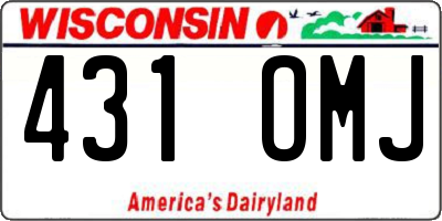 WI license plate 431OMJ