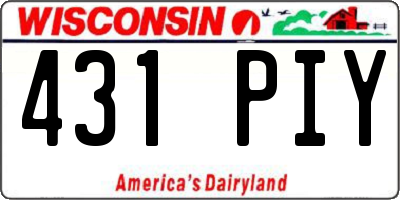 WI license plate 431PIY