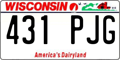WI license plate 431PJG