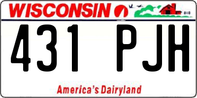 WI license plate 431PJH