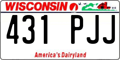 WI license plate 431PJJ