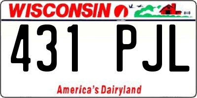 WI license plate 431PJL