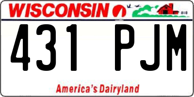WI license plate 431PJM