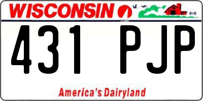 WI license plate 431PJP