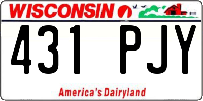 WI license plate 431PJY