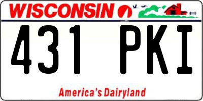 WI license plate 431PKI