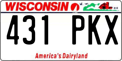 WI license plate 431PKX