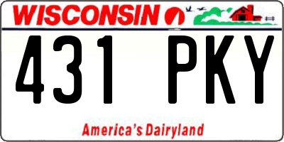 WI license plate 431PKY