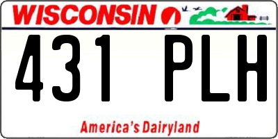 WI license plate 431PLH