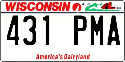 WI license plate 431PMA