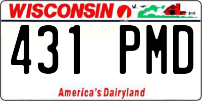 WI license plate 431PMD