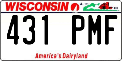 WI license plate 431PMF