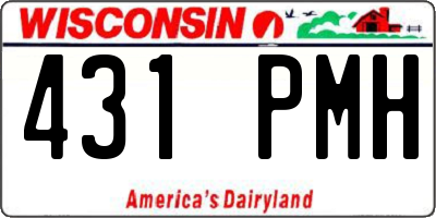 WI license plate 431PMH