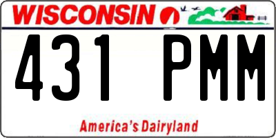 WI license plate 431PMM