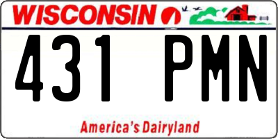 WI license plate 431PMN