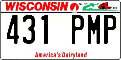 WI license plate 431PMP