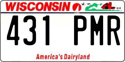 WI license plate 431PMR