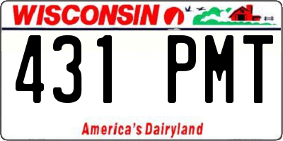 WI license plate 431PMT