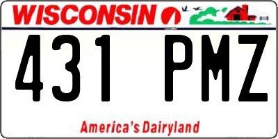 WI license plate 431PMZ