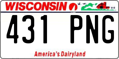 WI license plate 431PNG