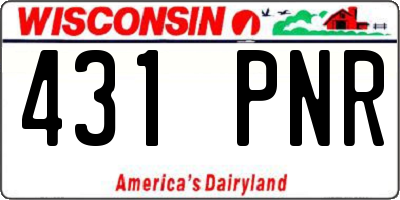 WI license plate 431PNR