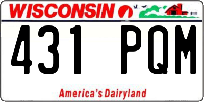 WI license plate 431PQM