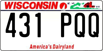 WI license plate 431PQQ