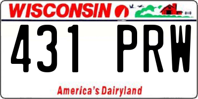 WI license plate 431PRW