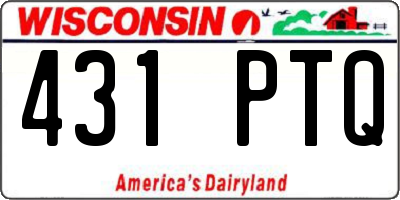 WI license plate 431PTQ