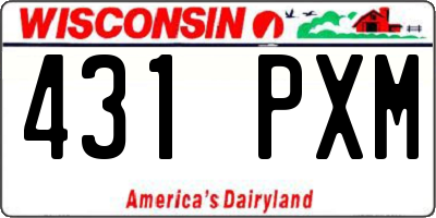 WI license plate 431PXM