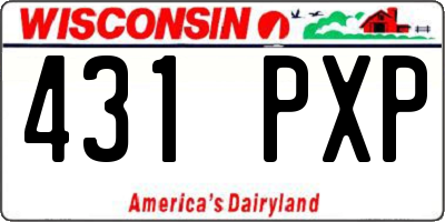 WI license plate 431PXP