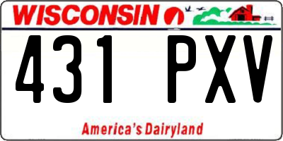 WI license plate 431PXV