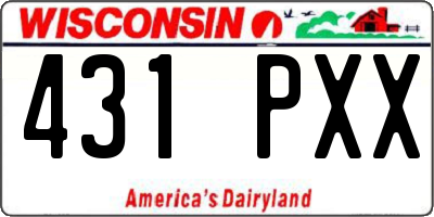 WI license plate 431PXX