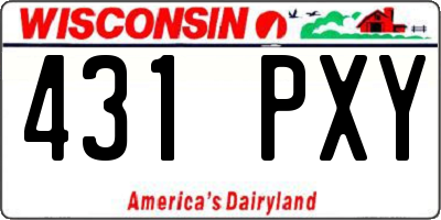 WI license plate 431PXY
