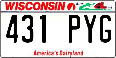 WI license plate 431PYG