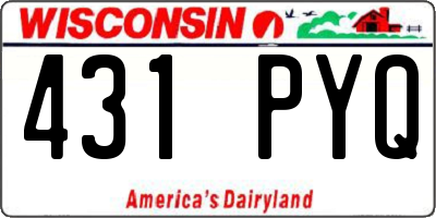 WI license plate 431PYQ