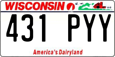 WI license plate 431PYY