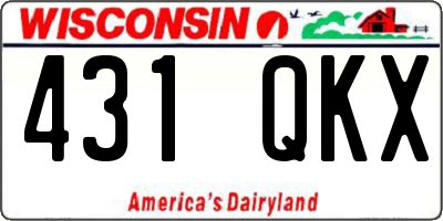 WI license plate 431QKX