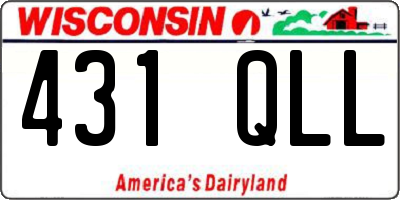 WI license plate 431QLL